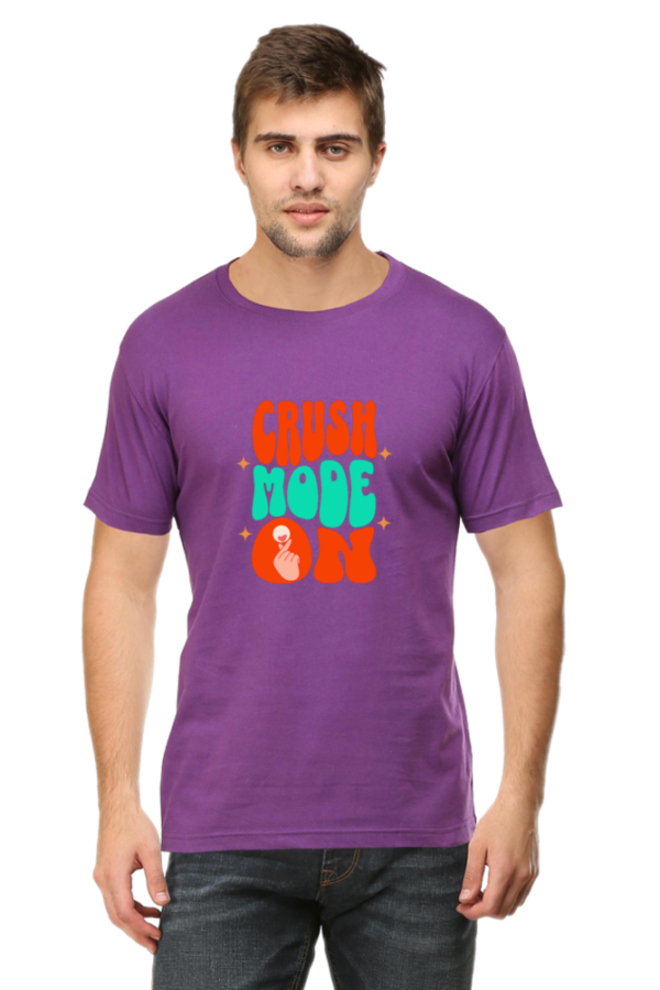 Purple "Men's Classic Crew Neck Cotton T-Shirt – Comfortable l Stylish & Durable Everyday Wear