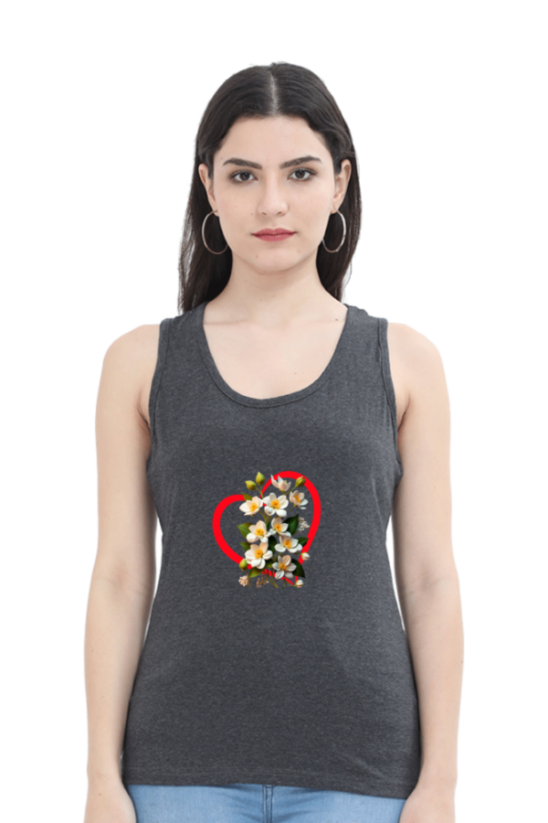 Charcoal Melange Women's Stylish Tank Top – Trendy l Comfortable l Durable