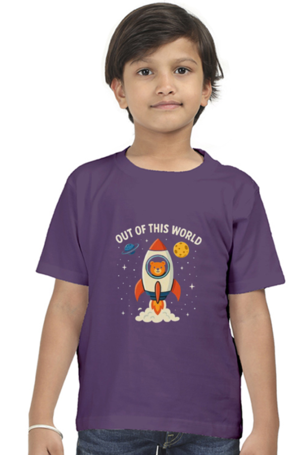 Purple 🚀 Out of This World Kids' T-Shirt – Cool Space Theme Tee for Boys
