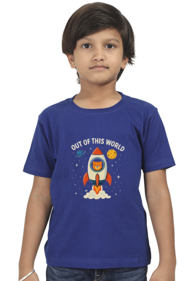 Royal Blue 🚀 Out of This World Kids' T-Shirt – Cool Space Theme Tee for Boys